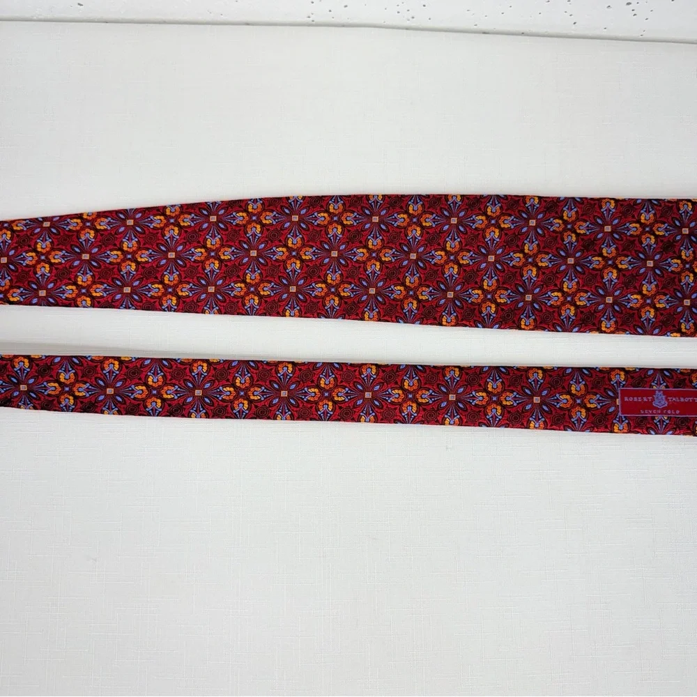 Robert Talbot Seven Fold Limited Edition 2/40 Hand Sewn Floral Print Silk Tie